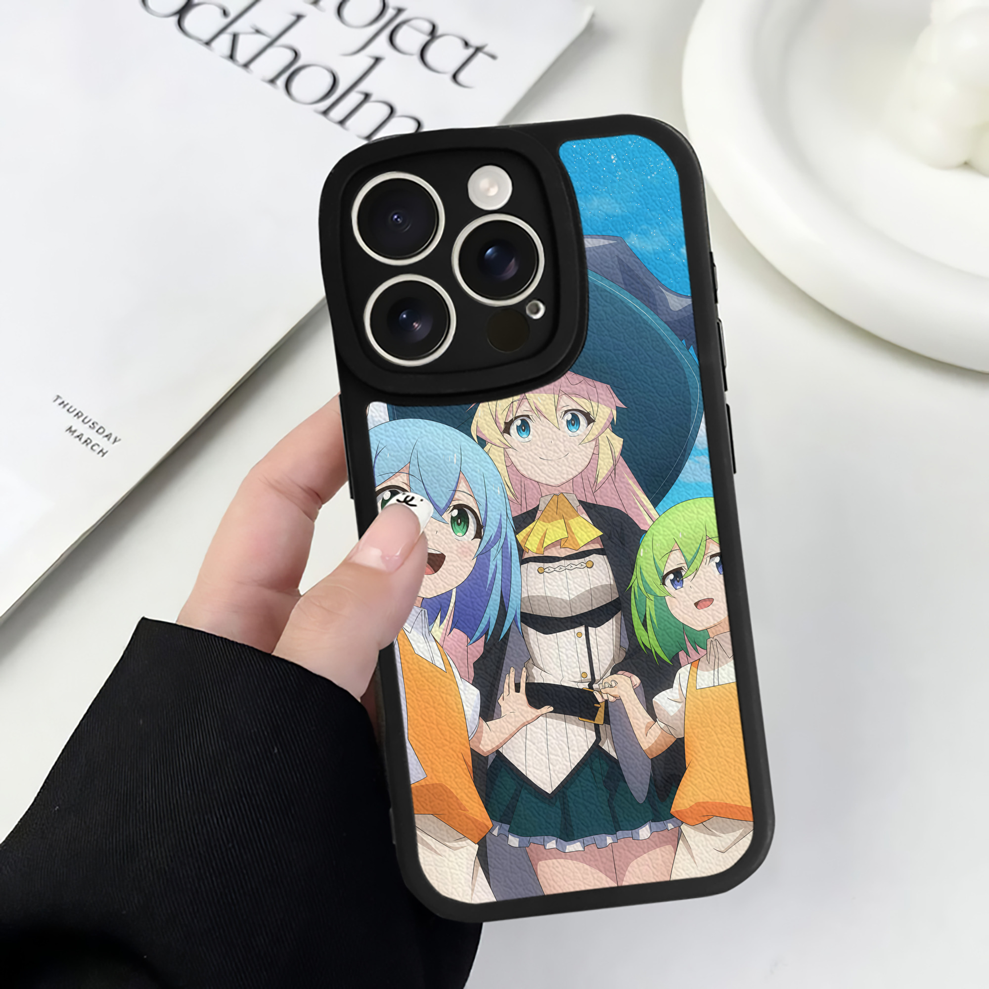 （画像用） 転スラ Regarding Reincarnated to Slime 【iPhone 16シリーズ対応】シリコンスマホケース（レザー調） 材質：シリコン